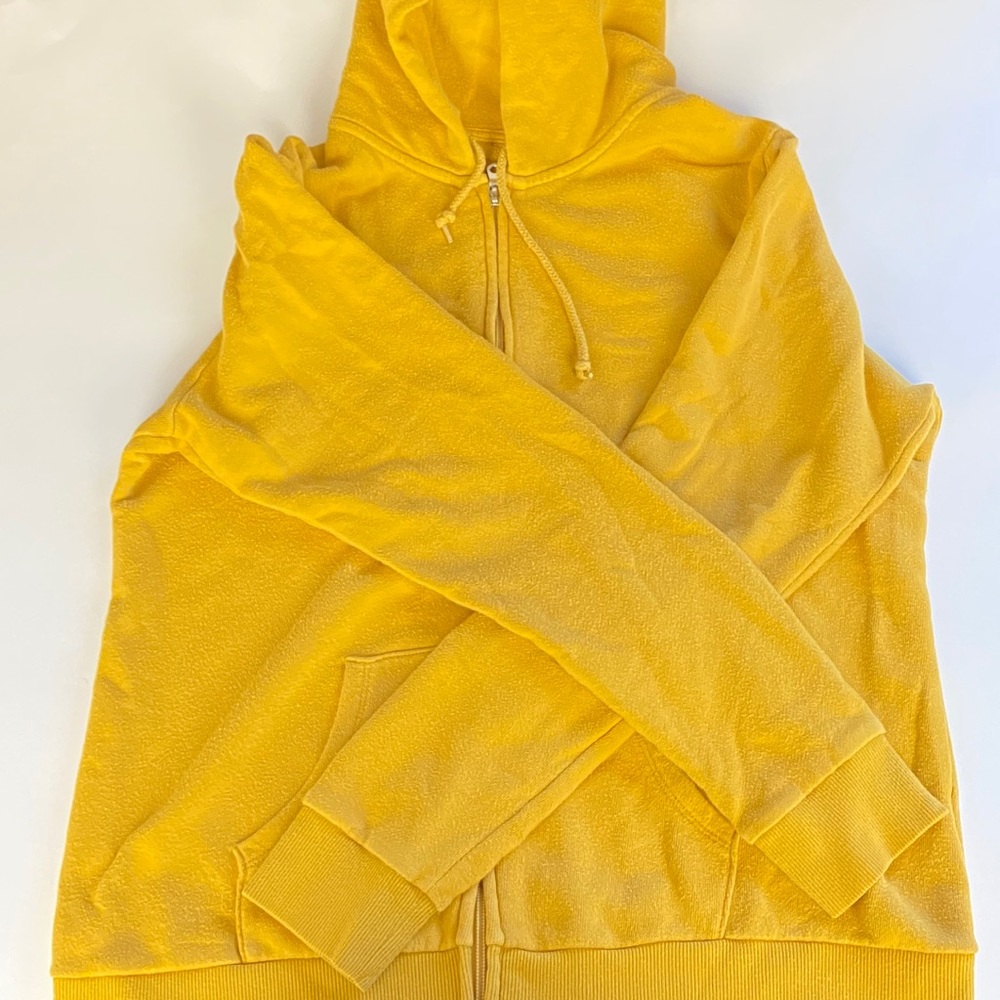 Uniqlo Hoodie, Zipper Front, Drawstring, Ribbed Cuffs, Pockets